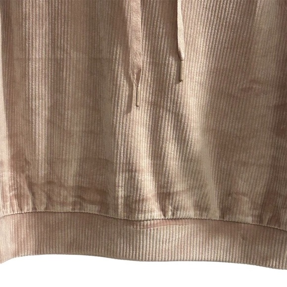Victoria's Secret Women's Pink/Beige Ribbed Velour Hoodie Jacket Size M - Picture 5 of 11